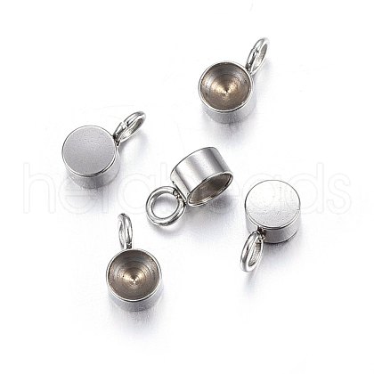 304 Stainless Steel Charms Rhinestone Settings STAS-O107-02P-1