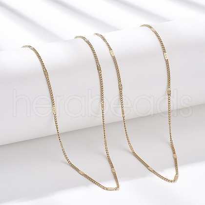 2MM 304 Stainless Steel Curb Chain Necklaces NJEW-T016-13G-1