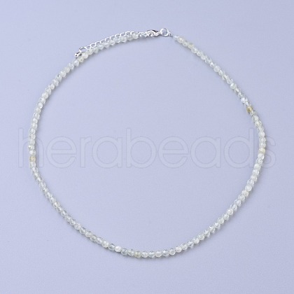 Natural Prehnite Beaded Necklaces NJEW-K114-B-A12-1