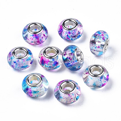 Transparent Resin European Beads RPDL-N014-05-05-1