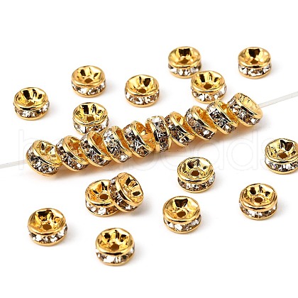 Brass Rhinestone Spacer Beads RB-A014-Z6mm-01G-NF-1