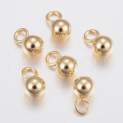 304 Stainless Steel Sphere Charms STAS-G179-93G-3mm-1