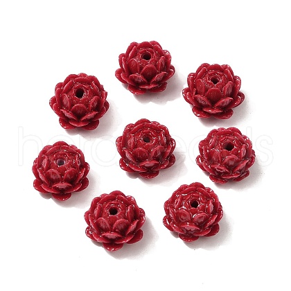 Synthetic Coral Dyed Carved Beads CORA-H004-01-1