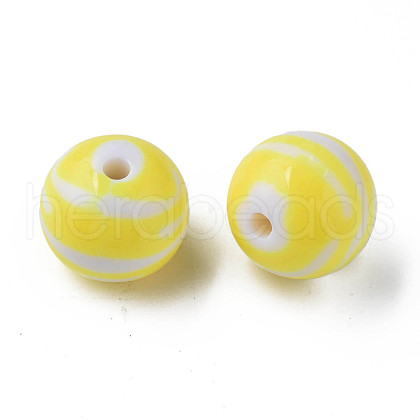 Opaque Striped Acrylic Beads MACR-S373-27B-06-1