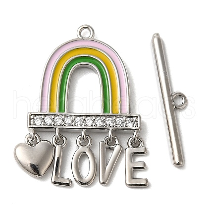 Brass Toggle Clasps KK-N254-91P-1