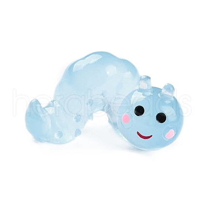 Luminous Resin Worm Ornament DJEW-R011-01B-01-1