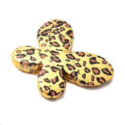 Electroplate & Spay Painted Acrylic Beads OACR-S043-05C-01-1