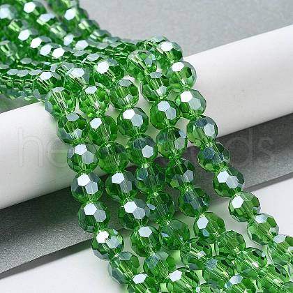 Electroplate Glass Bead Strands EGLA-R015-8mm-14-1