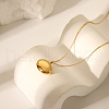 Fashion Oval Stainless Steel Stud Earrings & Pendant Necklaces Sets for Women BL8928-1-2