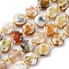 Dyed & Heated Natural Fire Crackle Agate Beads Strands G-C116-A175-01-2