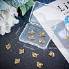 Beebeecraft 10Pcs Brass Micro Pave Clear Cubic Zirconia Charms KK-BBC0003-18-7