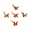 Brass Micro Pave Cubic Zirconia Pendants KK-E068-VB324-2-4
