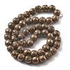 Electroplated Natural Lava Rock Beads Strands G-A251-E01-01D-1
