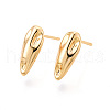 Brass Stud Earring Findings KK-N263-20G-1