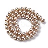 UV Plating Pearlized Glass Pearl Beads Strands GLAA-F128-01B-T15-4