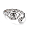 Tarnish Resistant 304 Stainless Steel Open Cuff Ring Components STAS-M323-60P-2