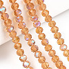 Electroplate Glass Beads Strands EGLA-A034-T6mm-L23-4