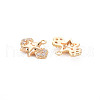 Brass Micro Pave Cubic Zirconia Charms KK-N232-279-2