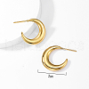 Elegant Geometric Moon Brass Stud Earrings AA9620-5