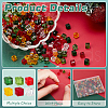   300Pcs 6 Colors Christmas Themed Transparents Glass Beads GLAA-PH0003-53-4