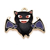 Halloween Theme Rack Plating Alloy Enamel Pendants X1-ENAM-N056-393C-KCG-1