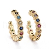 Brass Micro Pave Cubic Zirconia Cuff Earrings ZIRC-H109-06G-6