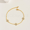 Brass Snowflake Link Bracelets FY7491-1-3