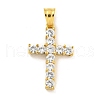 Ion Plating(IP) 304 Stainless Steel Cubic Zirconia Pendants STAS-C102-01A-G-1
