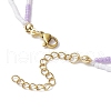 Mother's Day Jewellery Glass Beaded Double Layer Necklaces NJEW-MZ00070-03-5