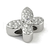 Brass Micro Pave Cubic Zirconia Beads KK-P283-19P-2