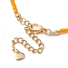 Bohemian Style Natural Sunstone Beaded Necklaces NJEW-JN04658-03-5