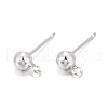 925 Sterling Silver Ear Stud Findings STER-K167-042D-S-1