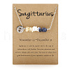 667 Stainless Steel with Natural Yellow Quartz & Natural Howlite & Natural Sodalite Chip Pendant Necklaces FS-WGFED6E-06-1