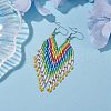 Boho 304 Stainless Steel with Glass Dangle Stud Earring EJEW-MZ00177-2