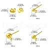 30Pcs 3 Size Iron Stud Earring Findings FIND-YW0003-94G-3