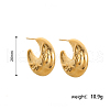 Stainless Steel C-shaped Stud Earrings PB8052-5