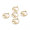 201 Stainless Steel Laser Cut Pendants STAS-S105-T901-2G-2