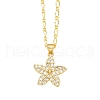 Brass Micro Pave Cubic Zirconia Pendant Necklaces PW-WG13899-01-1