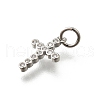 Brass Micro Pave Cubic Zirconia Charms KK-P295-54P-2