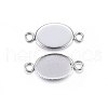 Tarnish Resistant 304 Stainless Steel Cabochon Connector Settings X-STAS-P210-12P-1