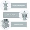 SUPERFINDINGS 5Pcs 5 Style Chinese Pagoda Statue Stone Miniature Ornament AJEW-FH0002-53-4