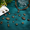   90Pcs 15 Styles Plating Acrylic Beads OACR-PH0004-25-5