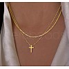 Cross Alloy Pendant Necklaces WGAF0E8-12-1