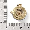 Brass Micro Pave Cubic Zirconia with Glass Pendents KK-Q815-08G-3