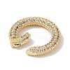 Rack Plating Brass Micro Pave Cubic Zirconia Twister Clasps KK-NH0002-04G-01-2