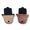 Resin & Walnut Wood Pendants RESI-N025-011A-B04-2
