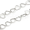 Tarnish Resistant 201 Stainless Steel Heart Link Chains CHS-F015-04P-1