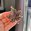 Maple Leaf Alloy Rhinestone Brooches PW-WG48F57-01-3