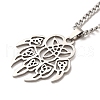 304 Stainless Steel Irish Knot Pendant Necklaces NJEW-D066-01P-2