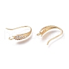 Brass Earring Hooks KK-H102-05G-2